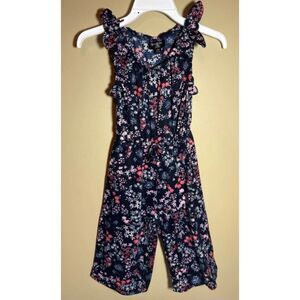 Picapino Blue Pink Floral Sleeveless Jumpsuit Baby Girls 18 Months 3092